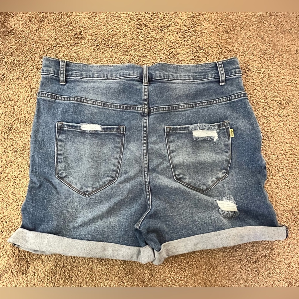 Vibrant MIU Shorts Women 3X‎ Denim High Waist Stretch Blue C12 - Picture 2 of 8